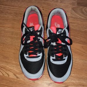 8.5 mens size, Nike Air Forces, black and orange